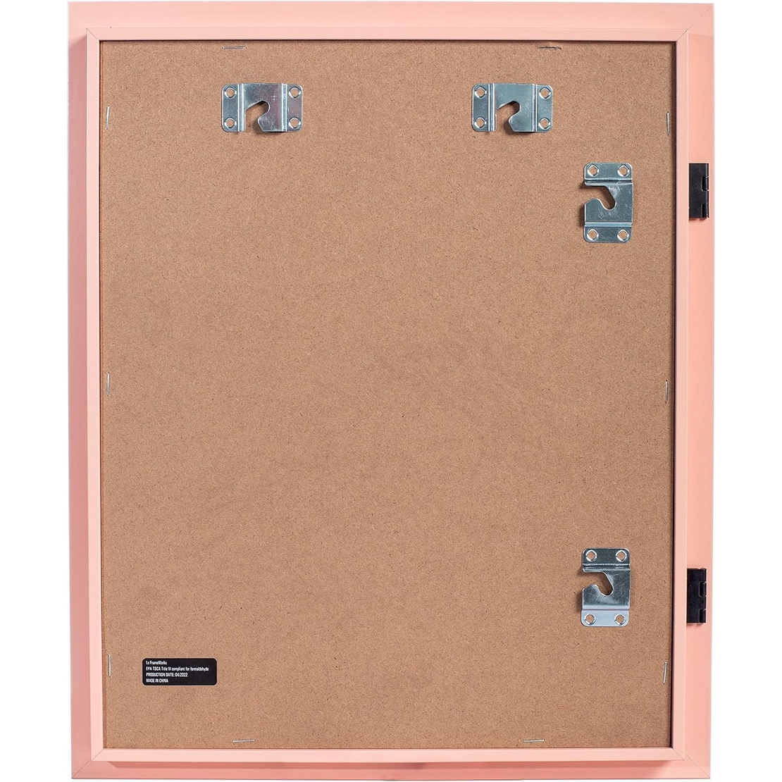 Rama Foto Flippy, cu Magnet, din Lemn, cu Spatiu Pentru Depozitare, Pentru Desene si Picturi A4, Sticla Securizata, Rama MDF, 21x30 cm, Roz