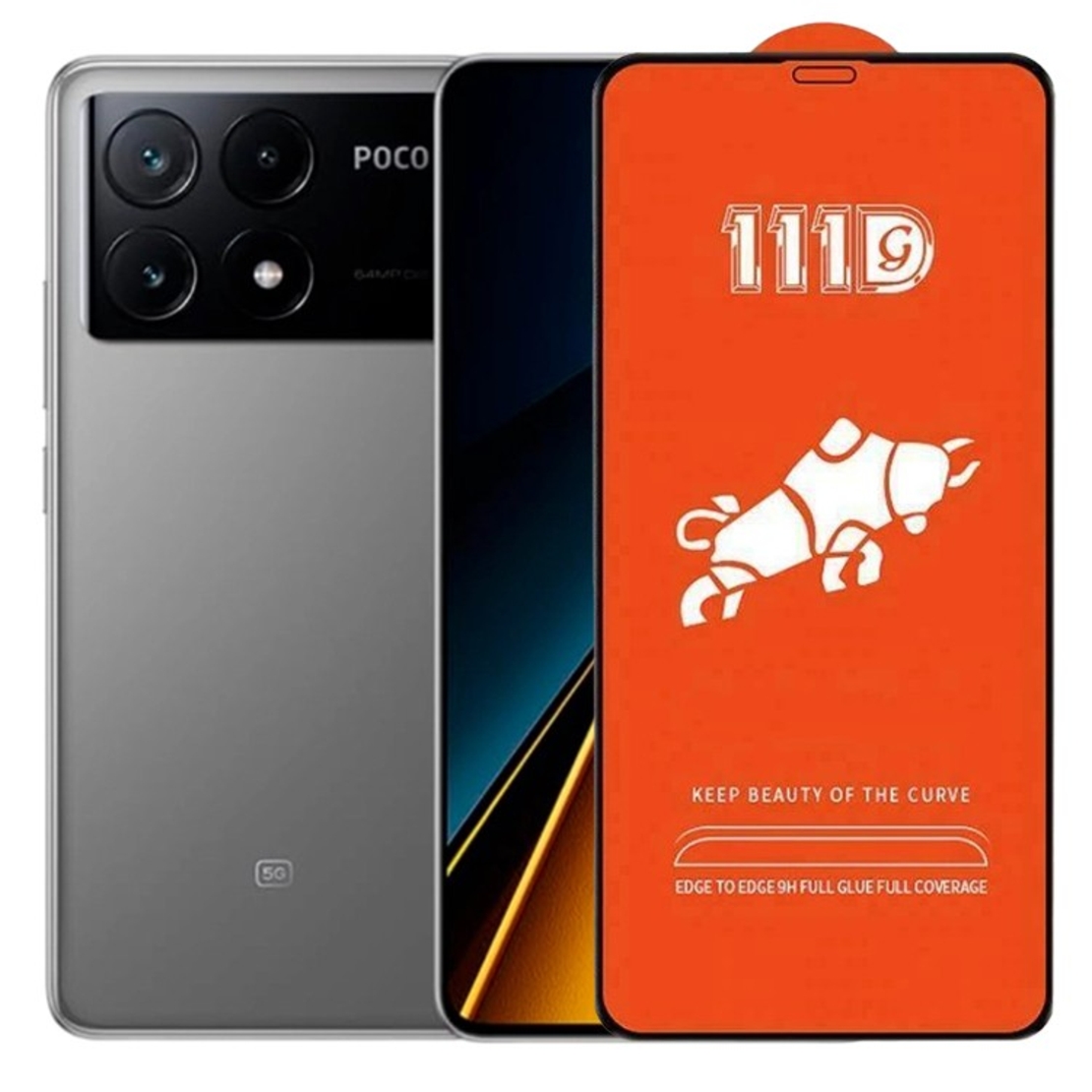 Folie Sticla Securizata pentru Xiaomi Mi Poco X6 Pro, Flippy, Sticla de Protectie Compatibila cu Xiaomi Mi Poco X6 Pro, Full Cover 111D, HD, Margini Negre, Transparenta