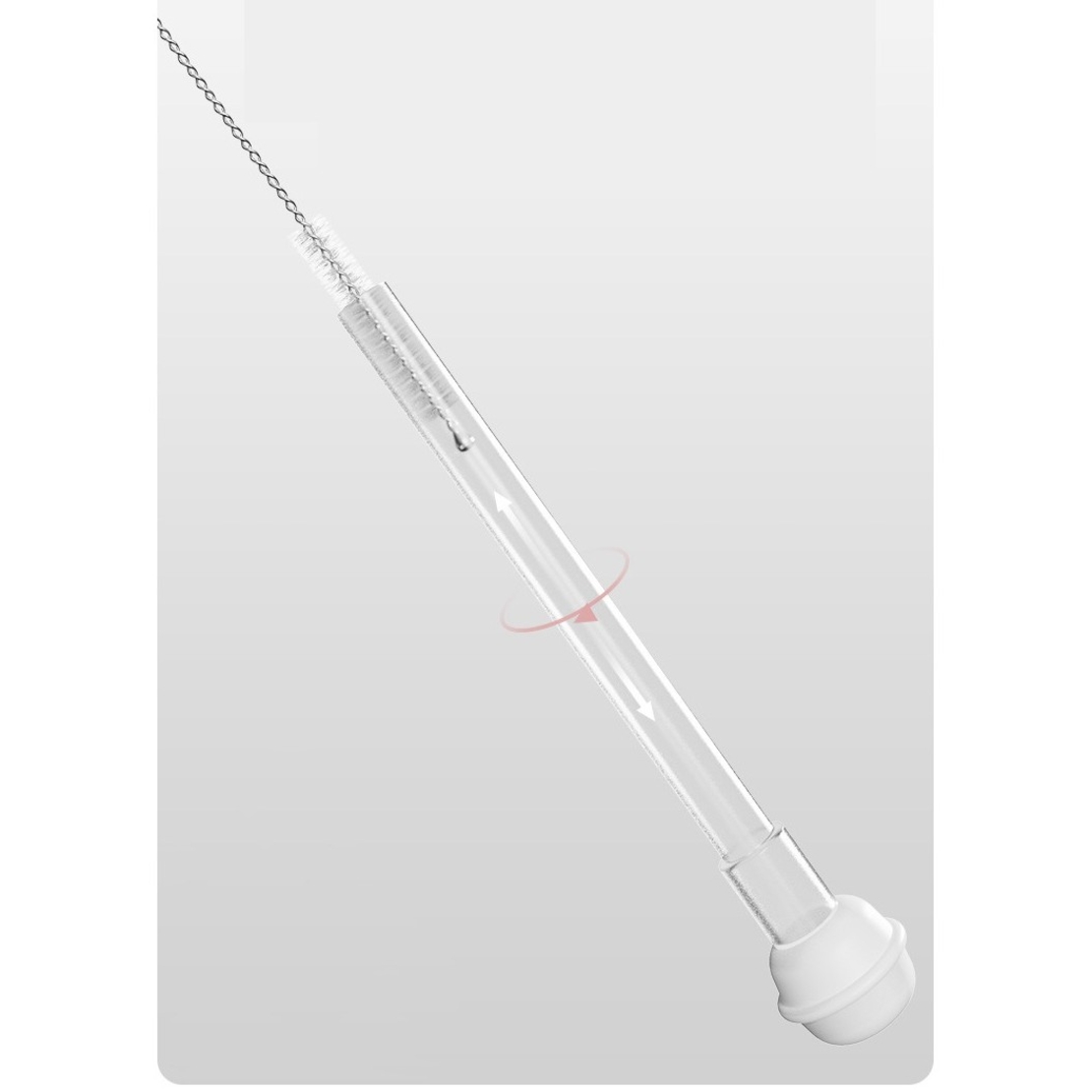 Set 7 Piese de Spalat/Uscat Biberoane, Flippy, Portabil, Peri de Silicon, pentru Tetine, Suzete, Biberoane, Paie, Cutie Inclusa, 20 x 9.5 cm, Roz