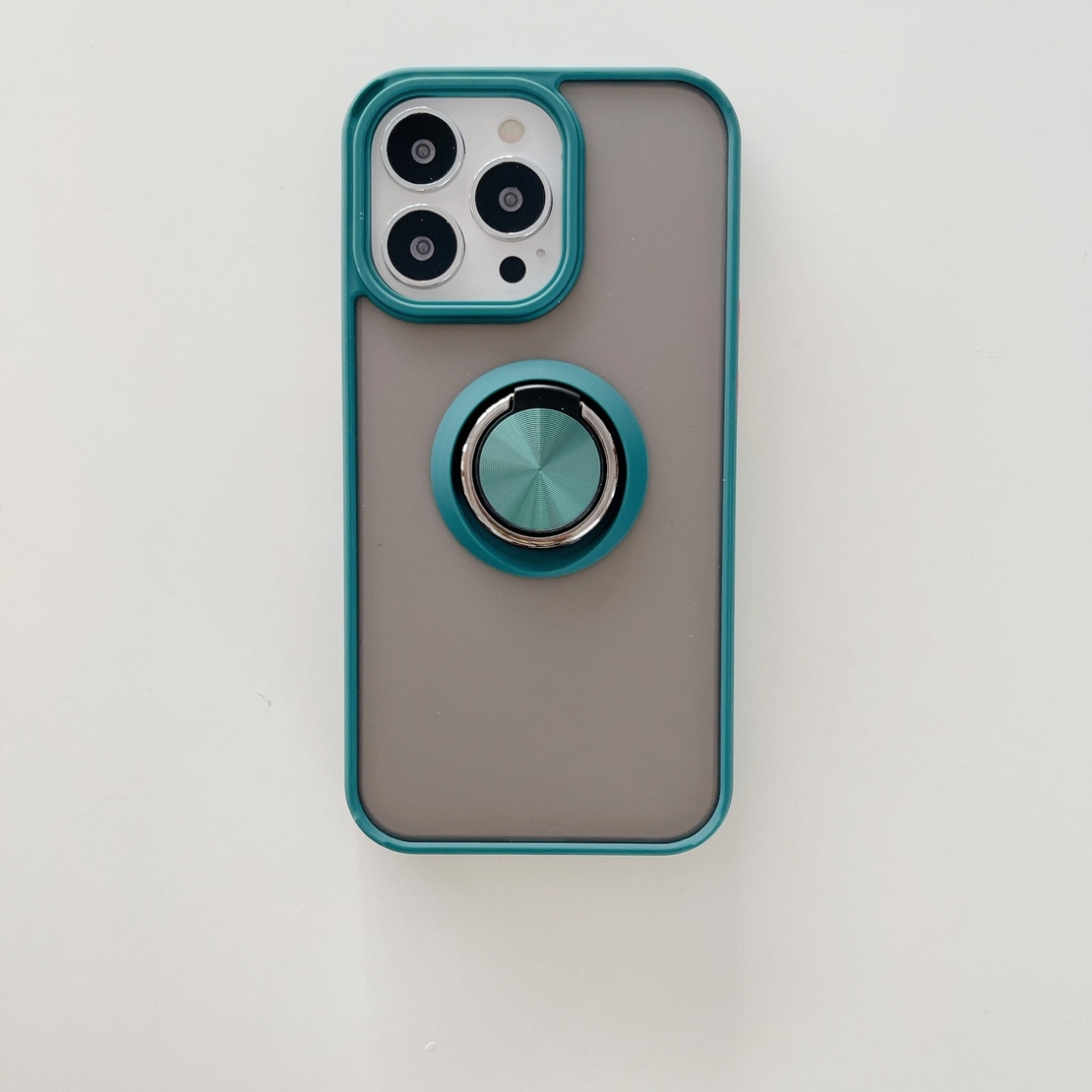 Husa de protectie Flippy compatibila cu Apple iPhone 13 Pro,Defender cu prindere inel,Verde