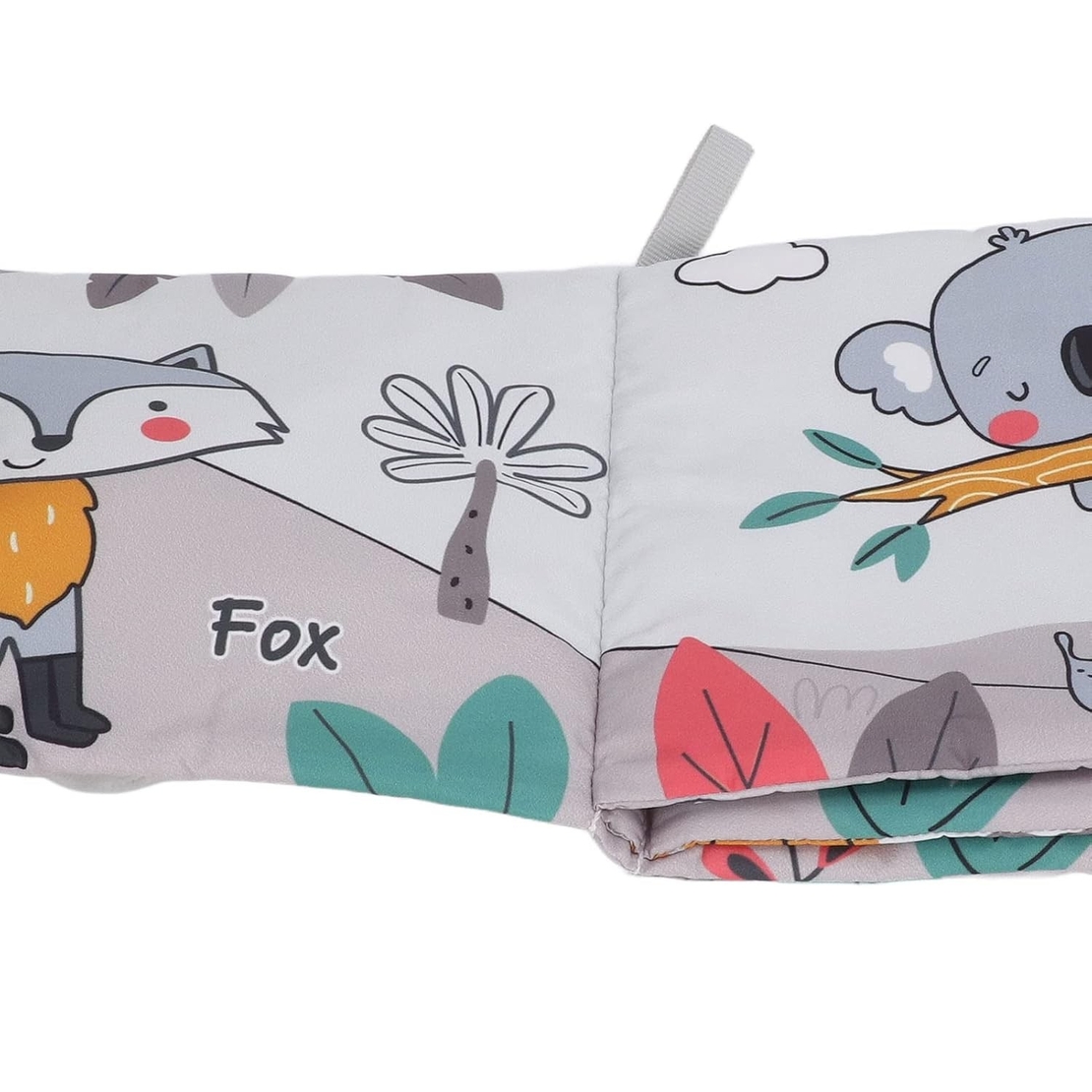 Carte Senzoriala, Flippy, pentru Bebelusi, 15x16x6 cm, cu Animalute, 3D, Cu Sunete si Fosnete, 0-3 Ani, Model Elefantel, Gri