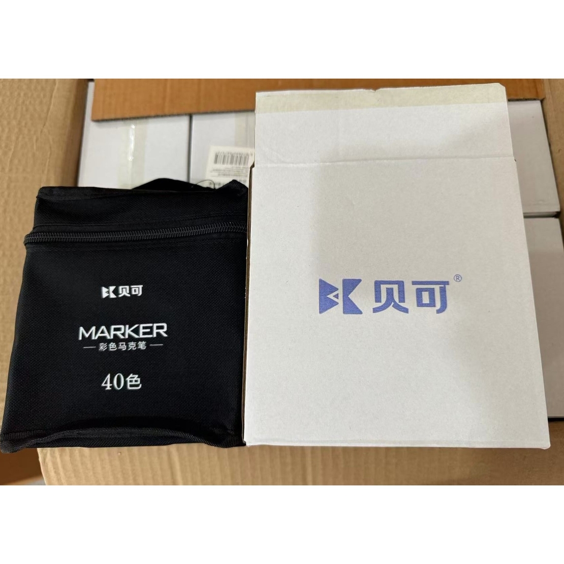 Set 40 Markere, Flippy, pe Baza de Ulei, Dublu Capat, Subtire 1mm si Gros 6 mm, Geanta Depozitare, 15 cm, Multicolor