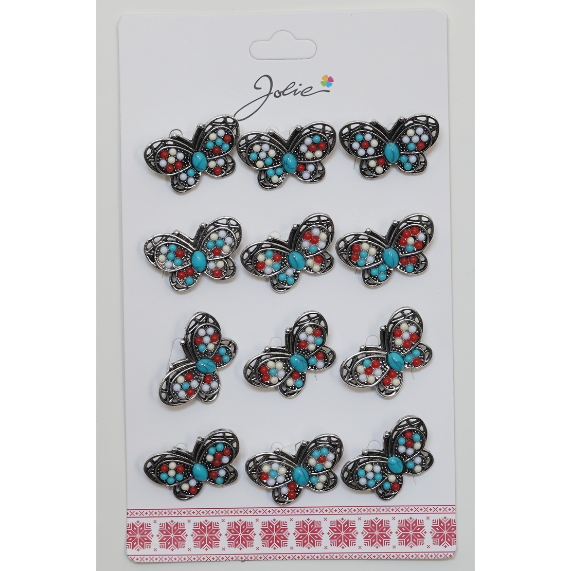 Set 12 Brose Martisor Primavara Fluture cu Pietre