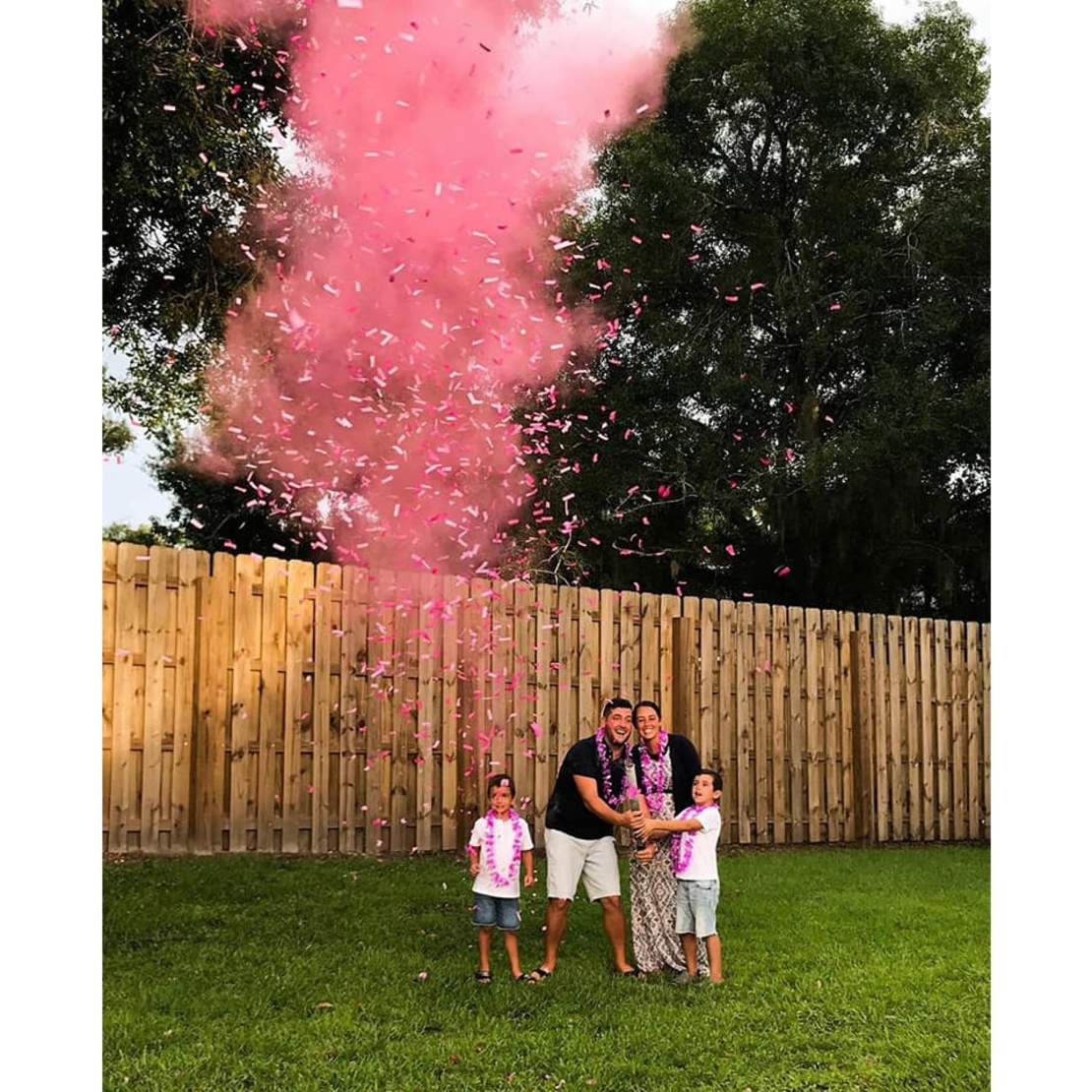 Spray Gender Reveal, Flippy, 260 ml, din Amidon de Porumb, Dezvaluire Gen Bebelusi, Roz