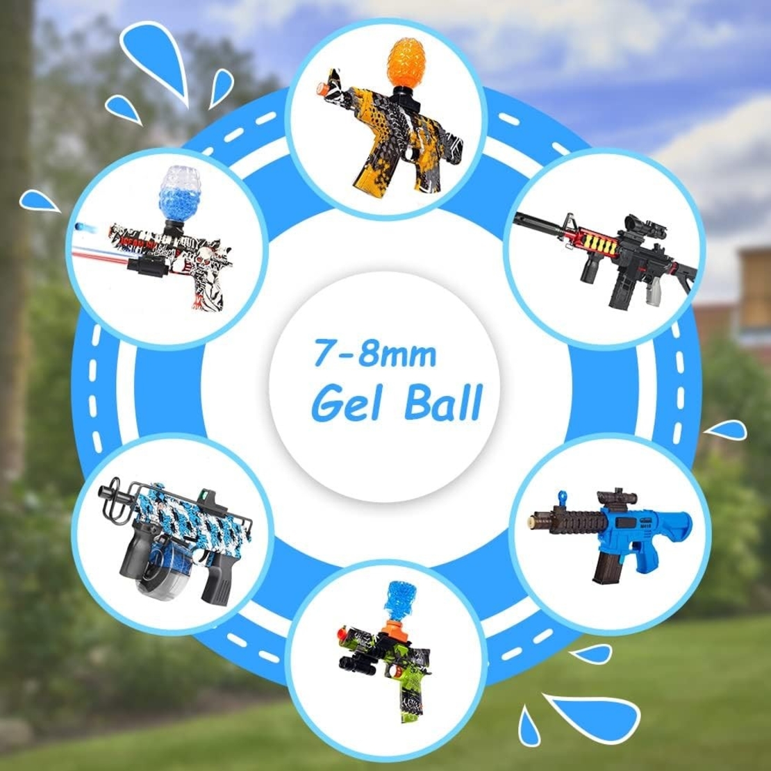 Munitie, Flippy, 20.000 Bile Gel pentru pistoale de jucarie Gel Blaster 7x6 cm, Albastru