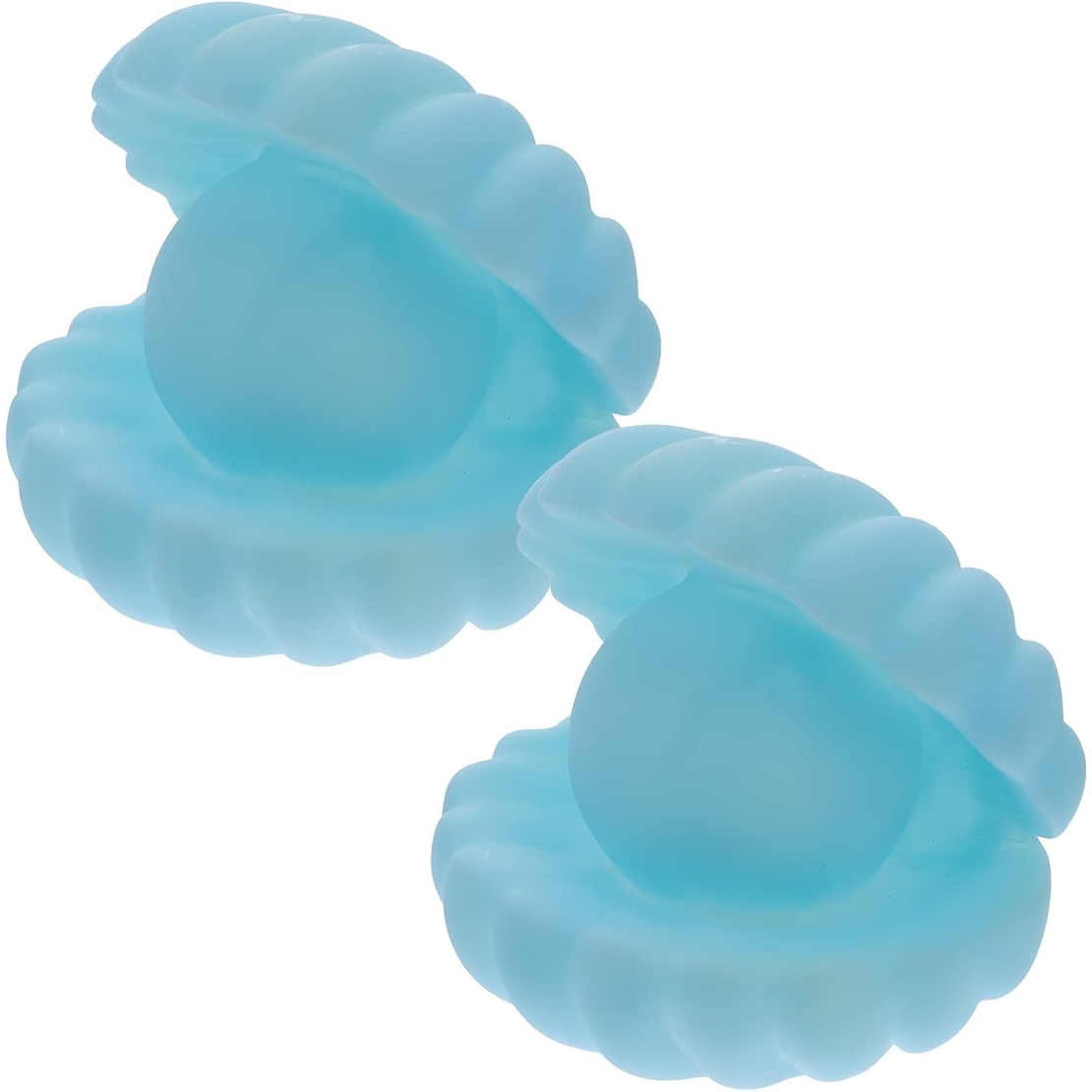 Lampa de Veghe, Flippy, Model Scoica cu Perla, Lumina Calda, 10 x 8.5 cm, Led, Baterii Incluse 3 x LR44, Albastru