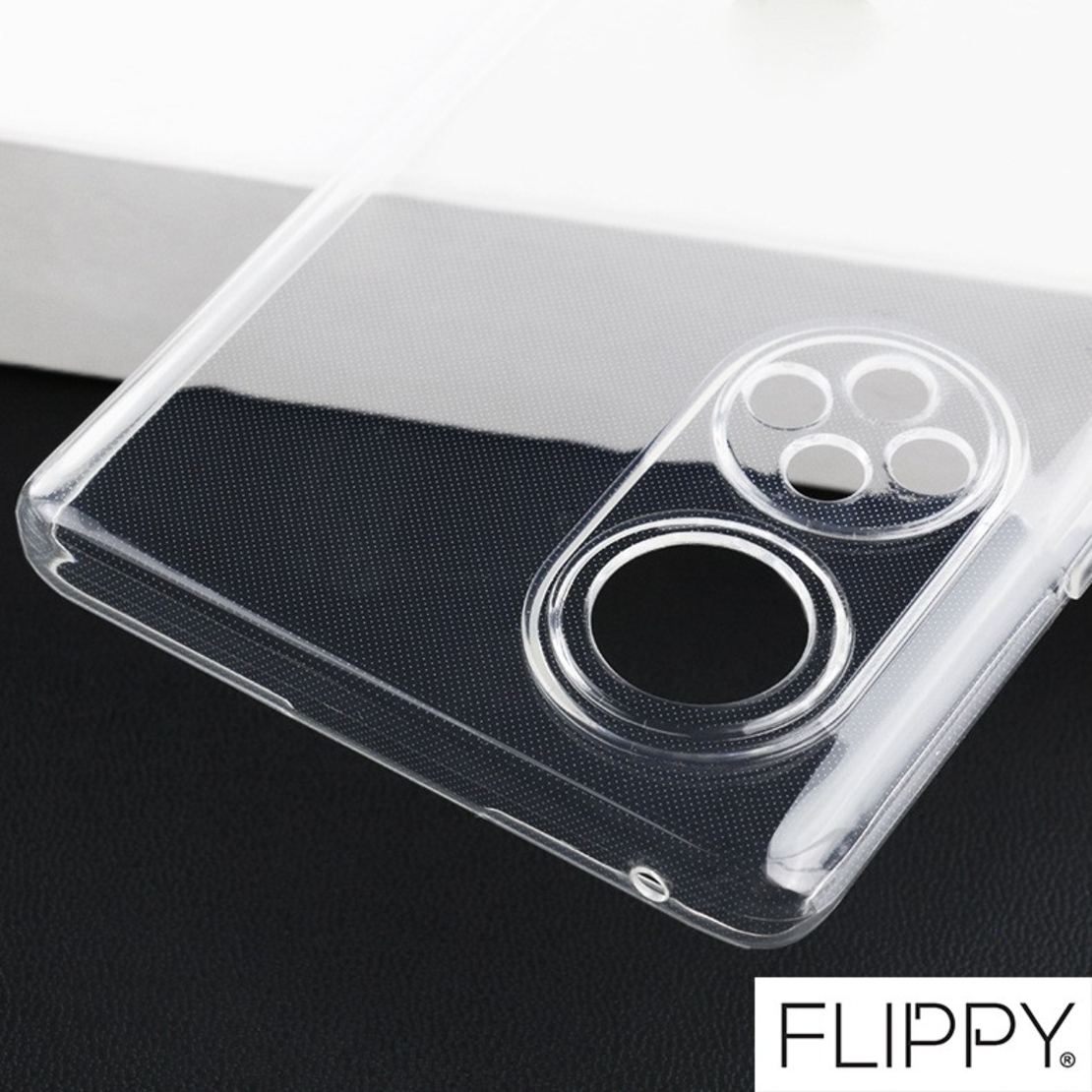 Husa Protect Plus pentru Huawei NOVA 9 SE, Flippy, Silicon Subtire, Transparenta