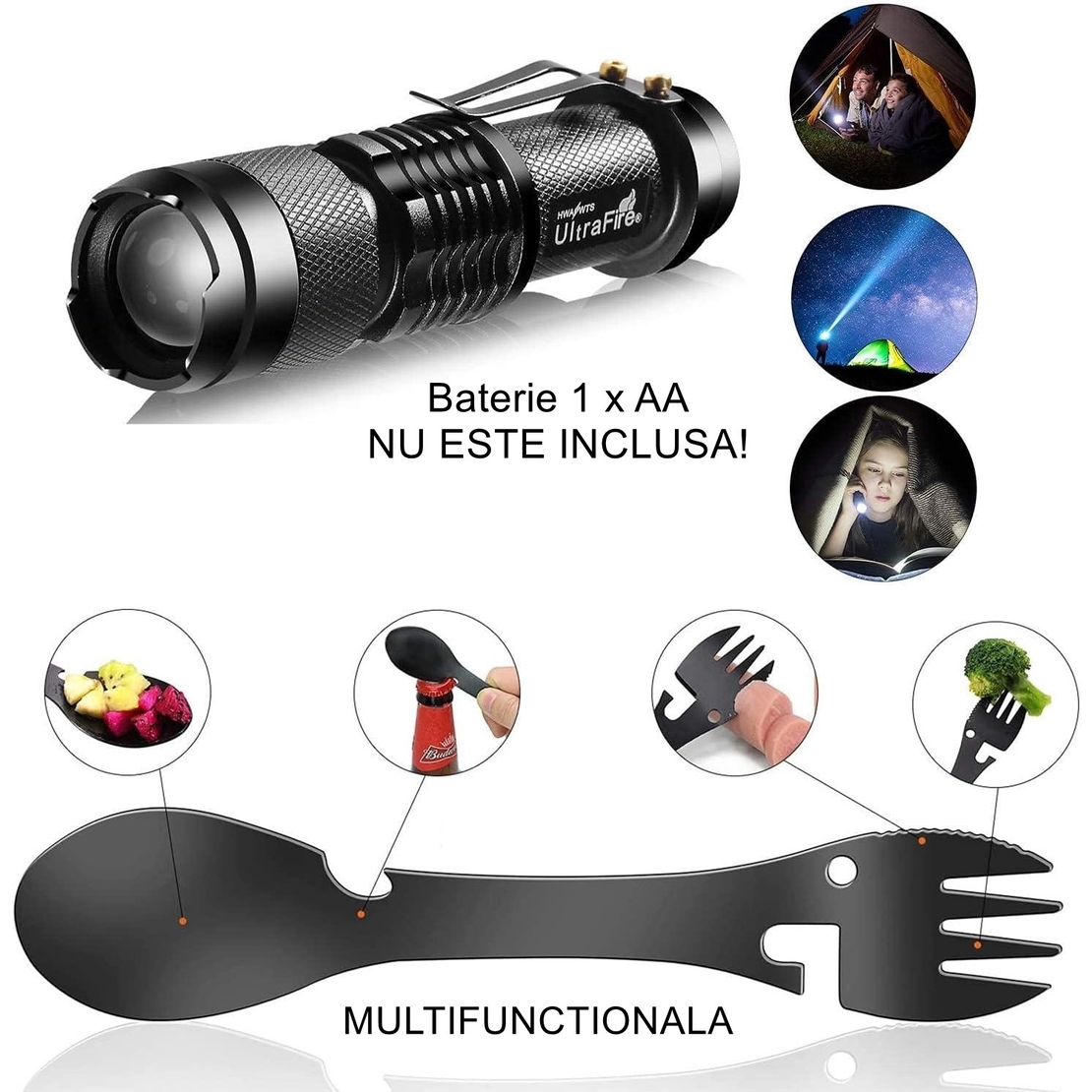 Kit supravietuire multifuncional Flippy, 40 de Instrumente Profesionale, Echipament de prim-ajutor, Drumetie, Camping