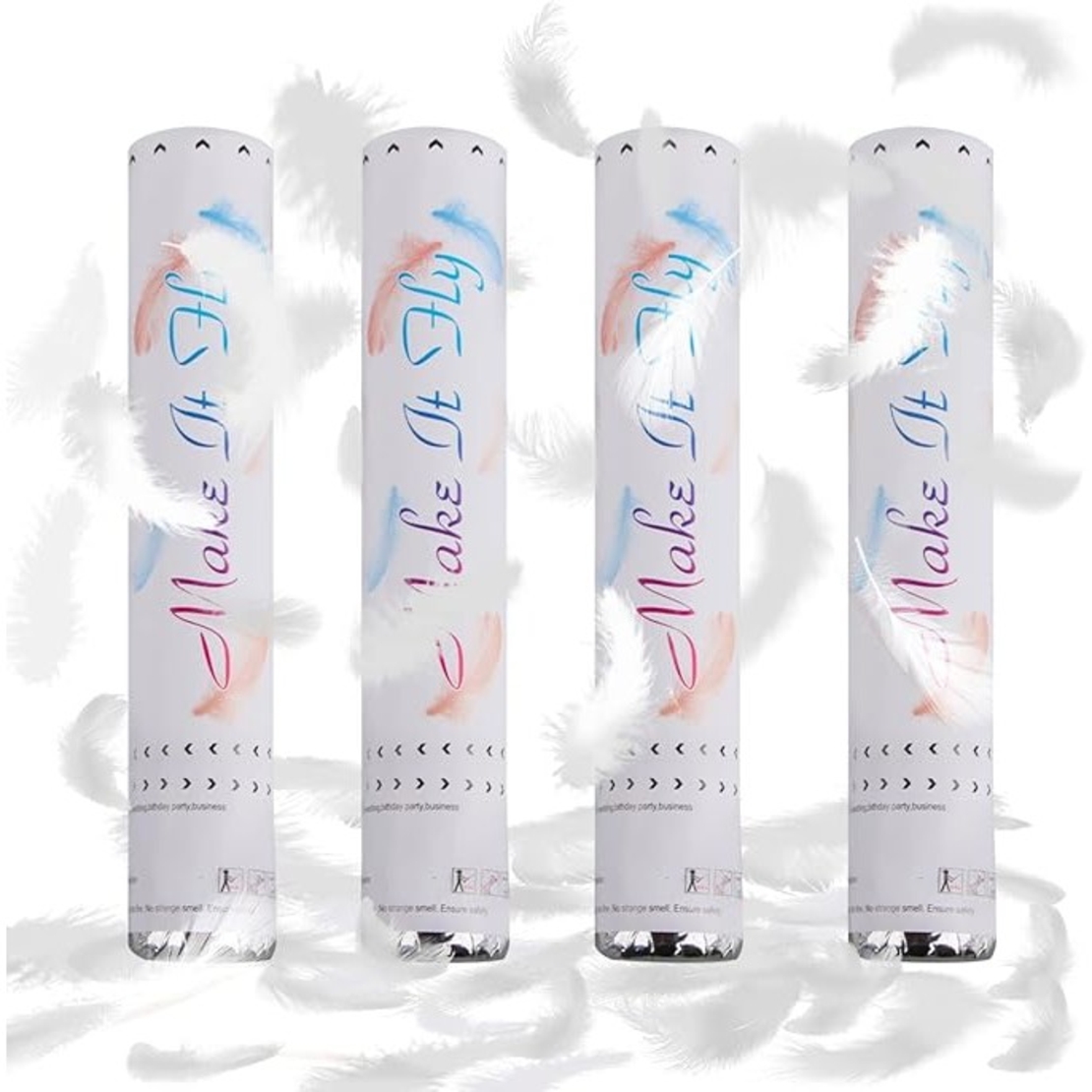 Tub de Confetti, Flippy, Model Pene, 27 cm, Make It Fly, Alb