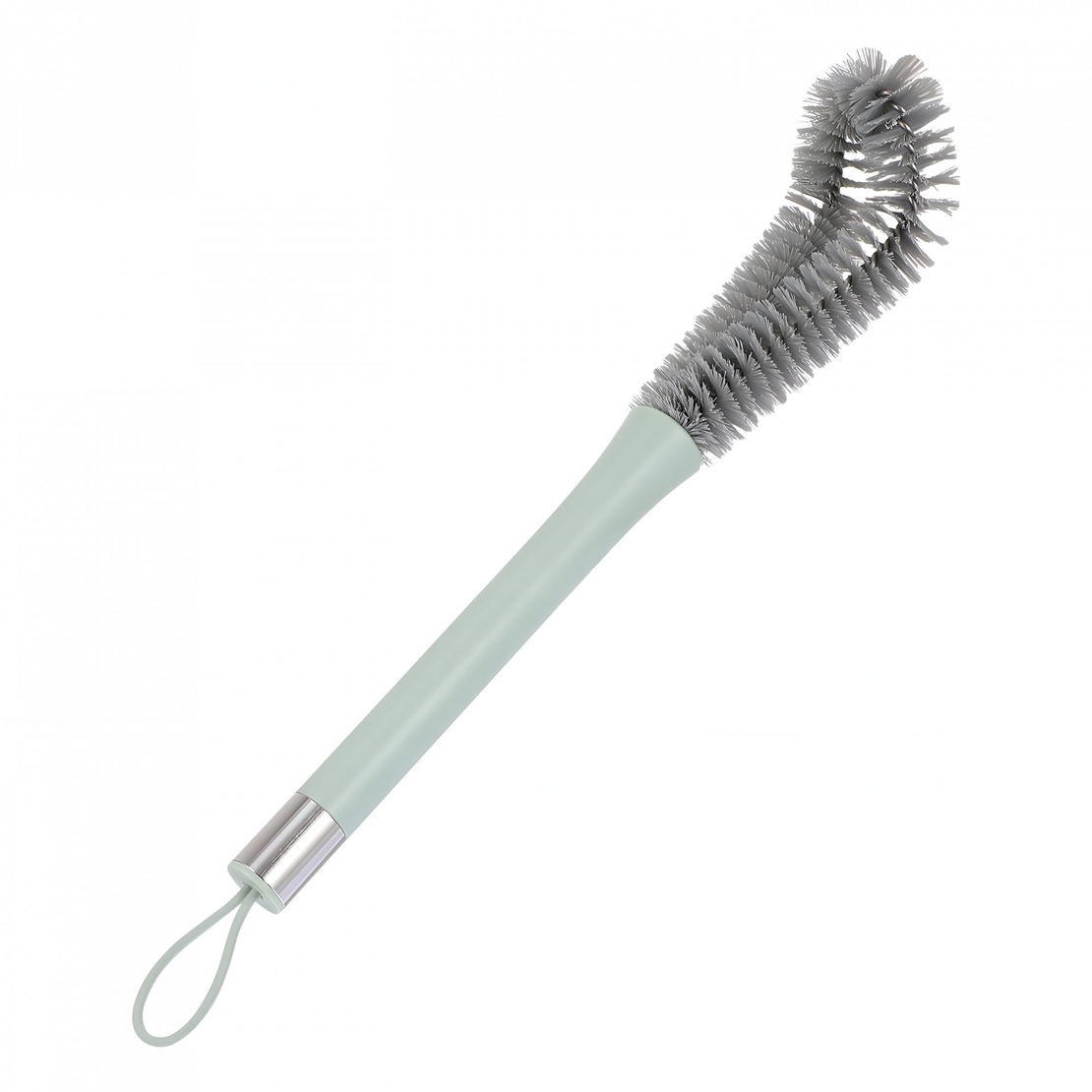 Perie de Curatat Pahare, Sticle, Biberoane, Flippy, cu Maner Lung, Uz Casnic, Silicon, Ergonomic, 3.9x5.4x38.5cm, Verde