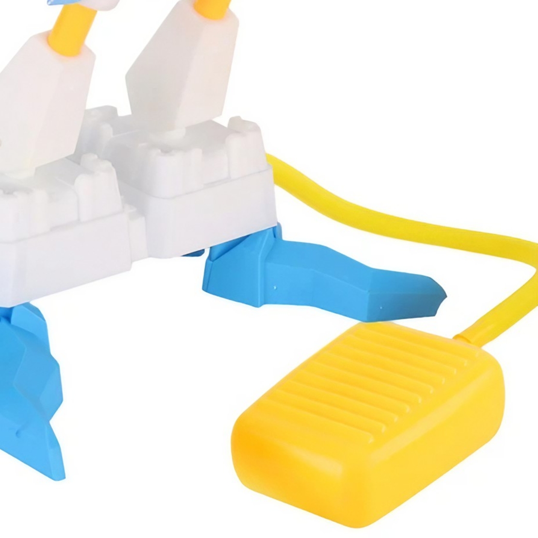 Jucarie pentru Copii, Flippy, Lansator de Rachete cu Piciorul, Doua Lansatoare, 6 Rachete Fara Lumini, 33x25x27 cm, Alb-Albastru