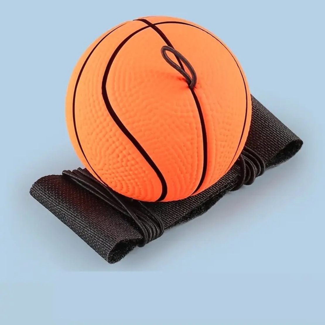 Minge Saltareata Hiperelastica, Flippy, Model Minge de Basket cu Fixare de Mana, Space Moon Ball foarte Elastica, Antistress pentru Copii, Diametru 66 mm, Portocaliu