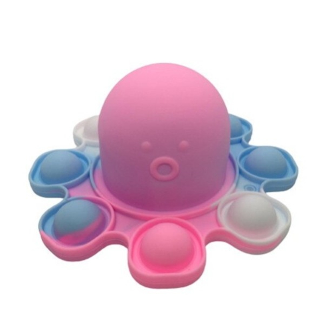 Jucarie Antistres, Flippy, Tip Pop It, Caracatita Reversibila, din Silicon, 20 x 10 cm, Multicolor/Lila