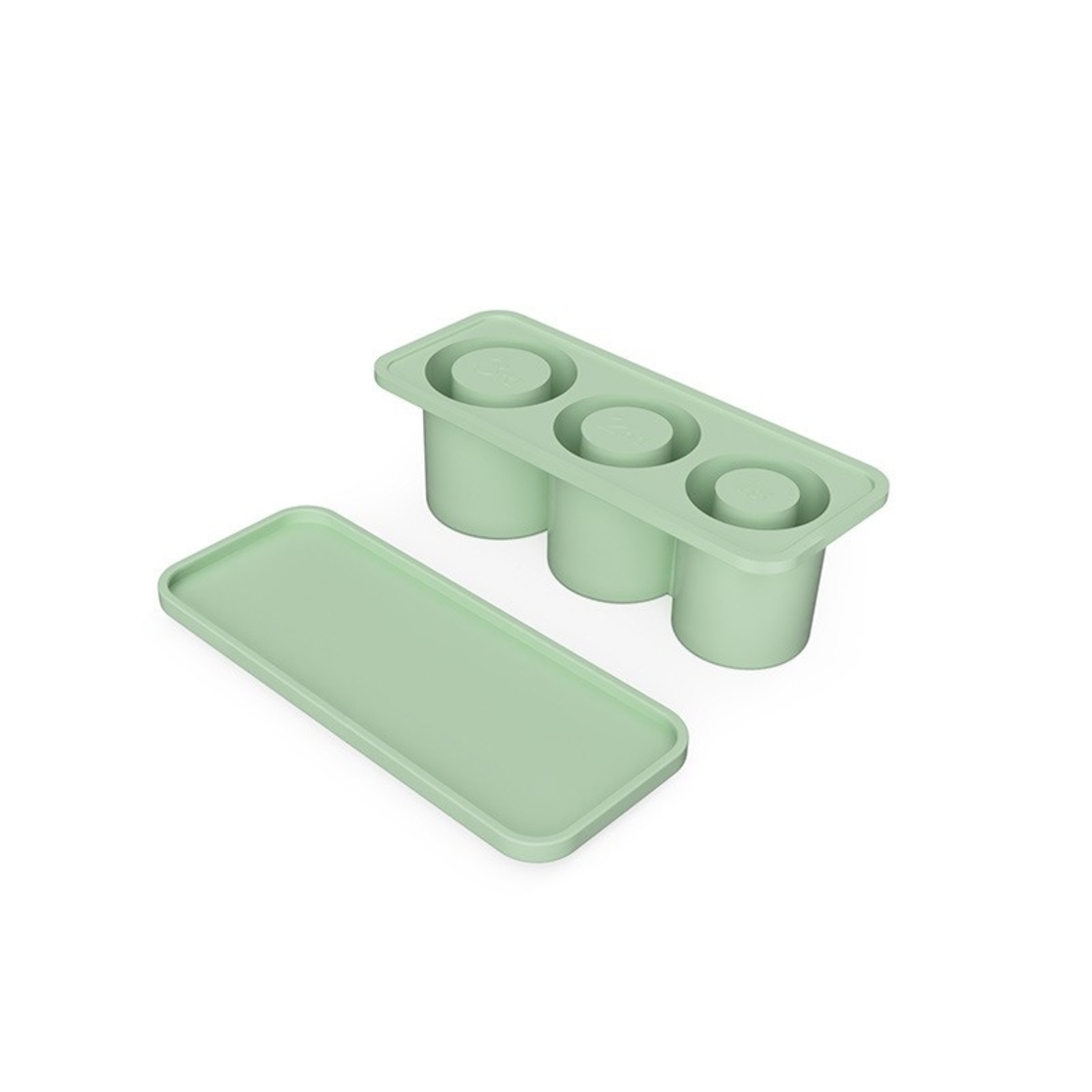 Forma pentru Gheata, Flippy, din Silicon, cuburi de gheata, forme rotunde, inghetare rapida, 20.7 x 8.4 x 6.5 cm Verde