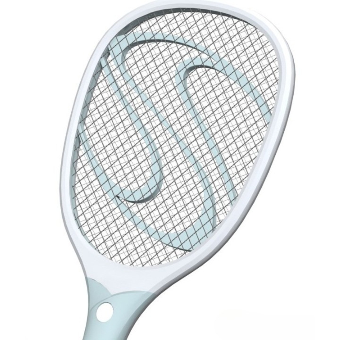 Paleta Electrica pentru Tantari, Muste sau Insecte LED, Flippy, Reincarcabila, Incarcare USB, Plastic, Casa si Gradina, Anti-insecte, Alb-Albastru