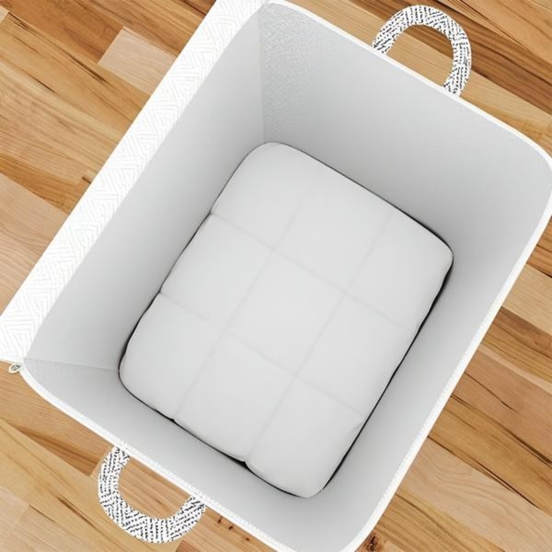 Cutie de Depozitare cu Fermoar, Flippy, Pliabila, Maner Ranforsat, Fermoar Rezistent, pentru Haine, Paturi, Plapumi, Perne, Lenjerii de Pat, Jucarii, 61x50x71 cm, 210 Litri, Gri