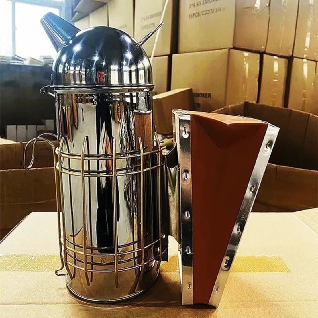 Afumator Apicol, Flippy, din Inox, 30 x 25 x 10 cm, Gri