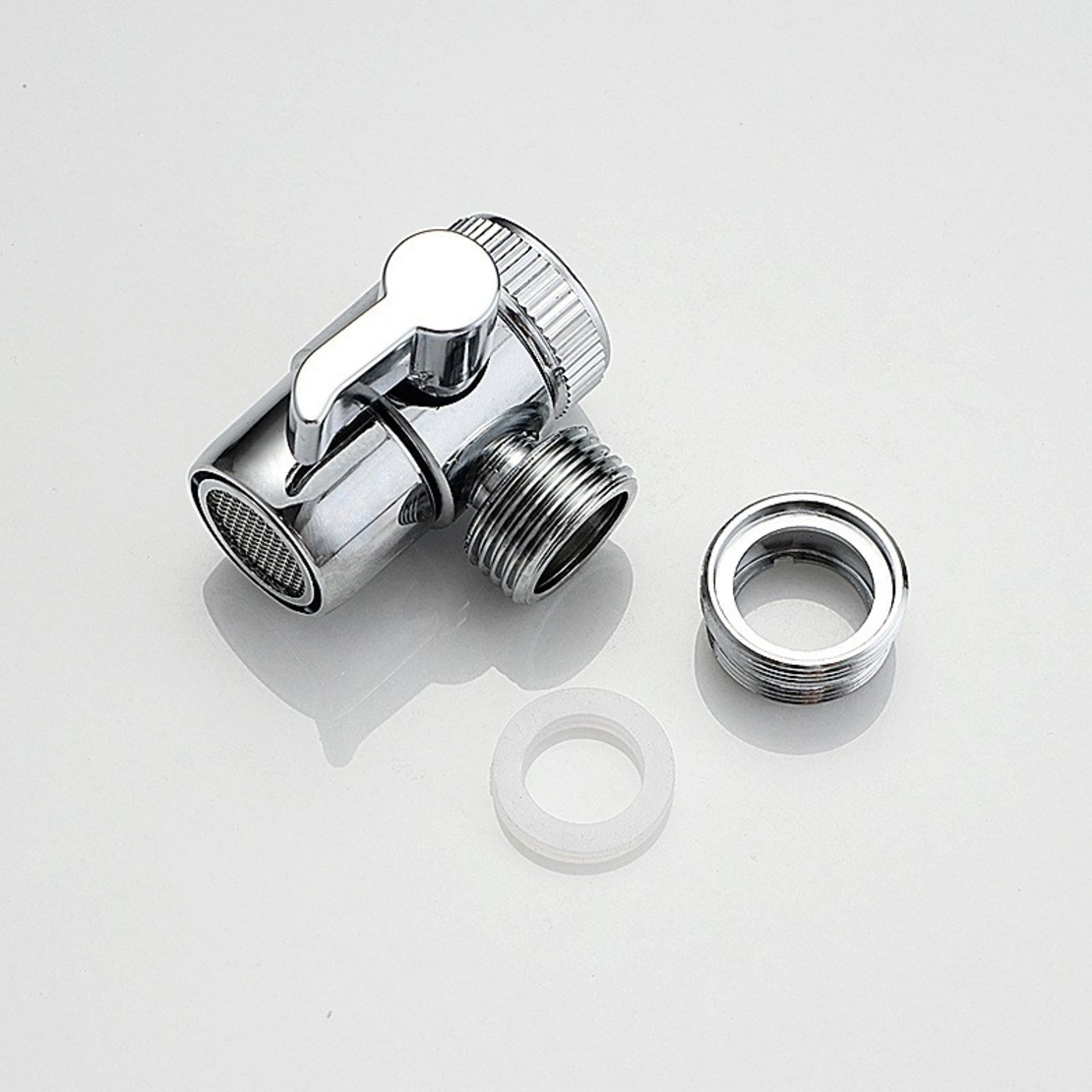 Set Extensie de Dus, Flippy, pentru Baterie Baie sau Bucatarie, 4 Piese, Filtru de Ioni Negativi, Furtun Flexibil de 1.5 Metri, Argintiu