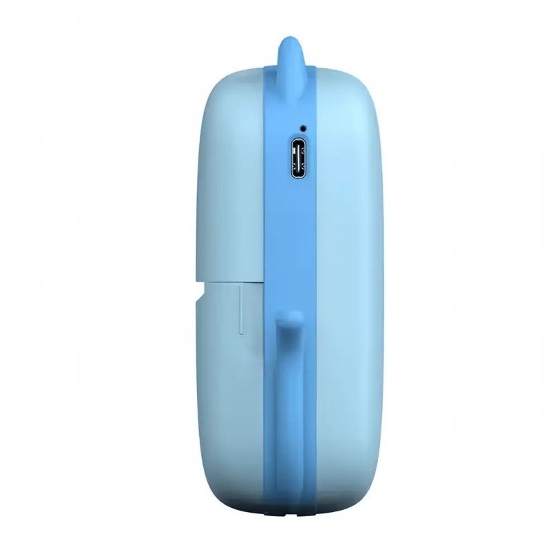 Mini Imprimanta Foto Portabila, Flippy, Incarcare USB, Bluetooth, Model Pisicuta, Print Alb-Negru, Albastru