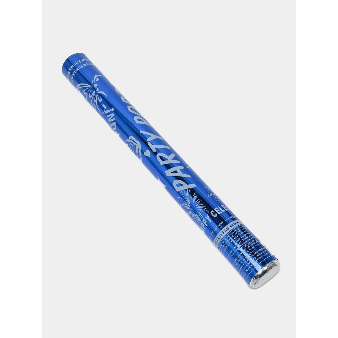 Tub de Confetti, Flippy, Party Popper, 30x5 cm, Confetii Lucioase Rezistente la Foc, Eliberare prin Rasucire, Albastru