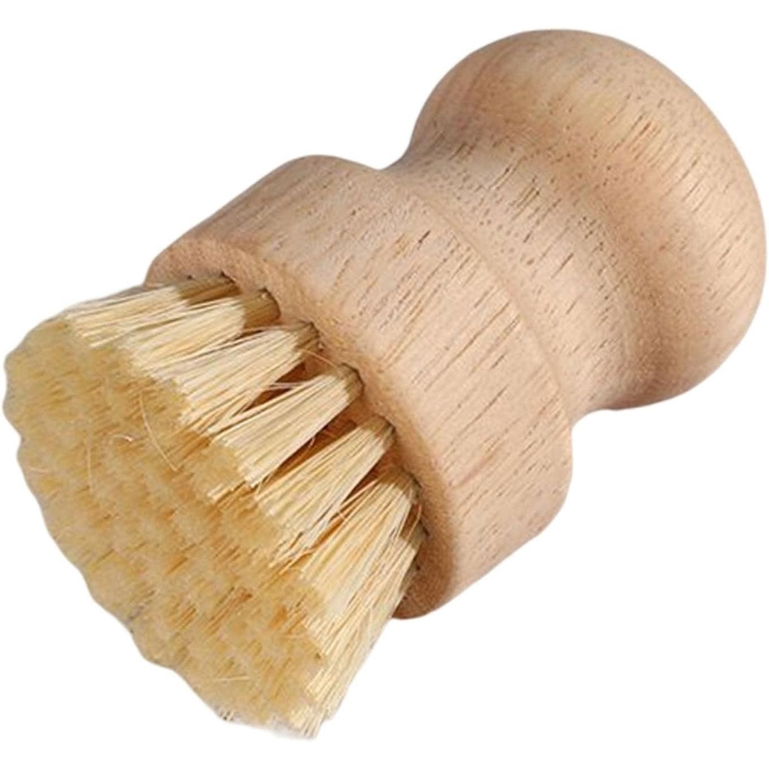 Perie de Curatat Vase si Alimente, Flippy, din Lemn de Fag, 8 x 5 cm, Perie din Sisal, Bej