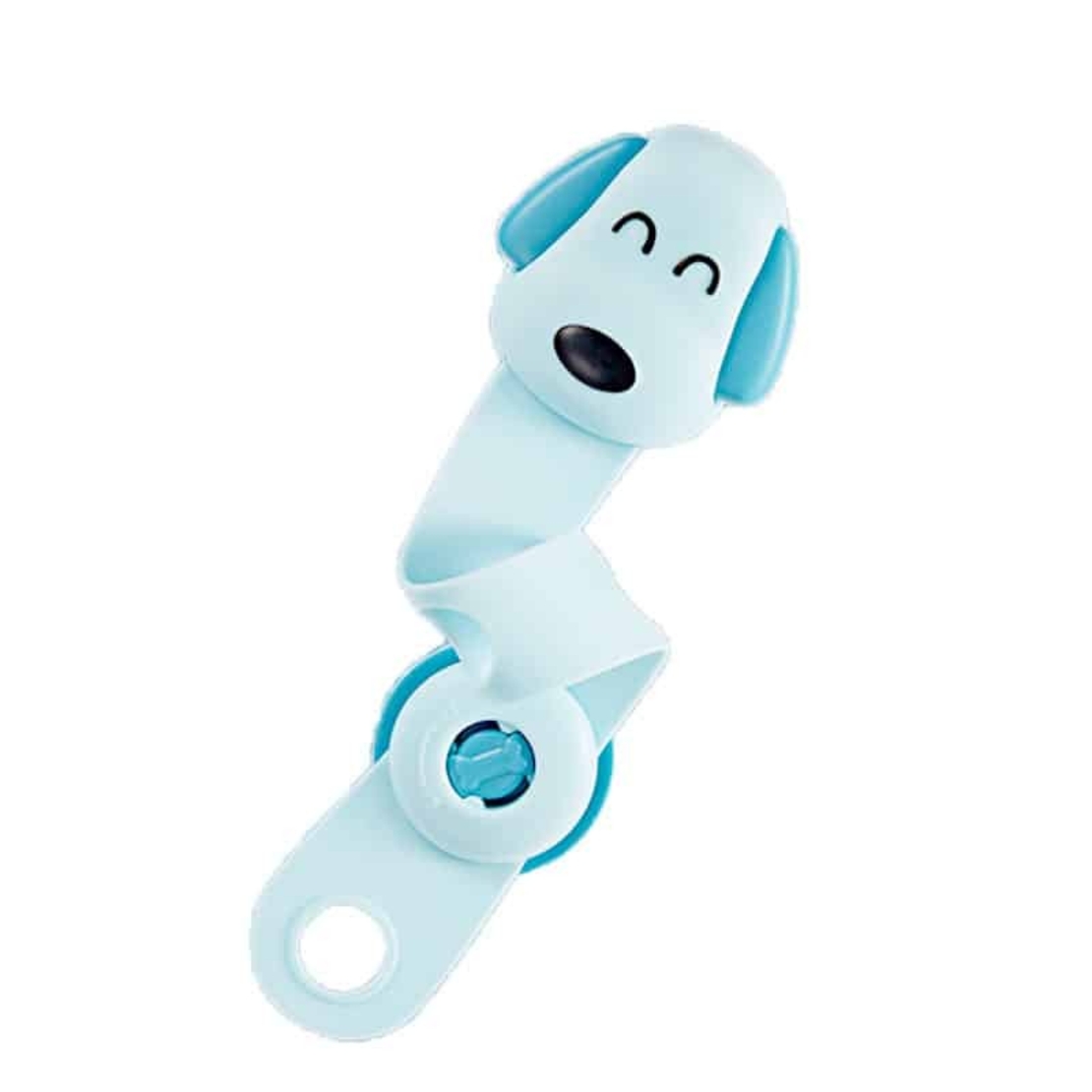 Siguranta pentru Usi Copii, Flippy, Sistem de Blocare Sertare, Dulap, Frigider, Adeziv, cu Sistem de Inchidere Dublu, Model Catelus, Albastru