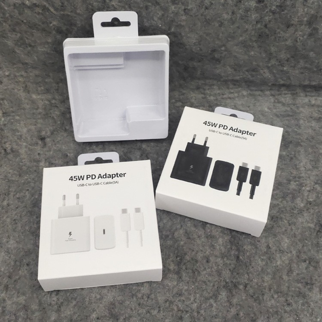 Incarcator Super Fast Charge, Flippy, Adaptor Fast Charge 45W, 5A, PD 3.0, Cablu 1m, Incarcator Fast Charge USB Type-C, Alb
