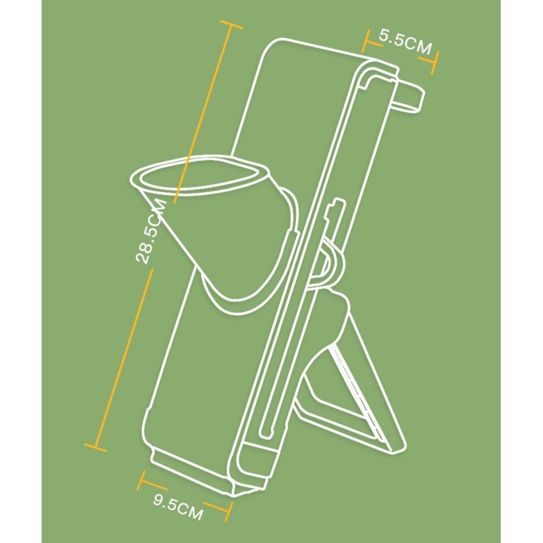 Feliator de Legume Multifunctional, Flippy, Taieturi Diferite, Razatoare pentru Bucatarie, Taietor de Cartofi, Presa Manuala, Pliabila, Extensibila, PP PET, 23.5x9.5x5.5 cm, Gri