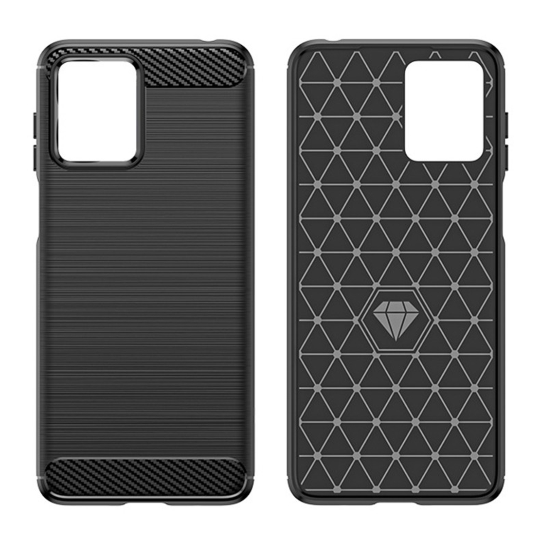 Husa de Protectie pentru Motorola Moto G14, Flippy, Protectie 360, din TPU cu element de Carbon, Anti Alunecare, 1.8 mm, Negru