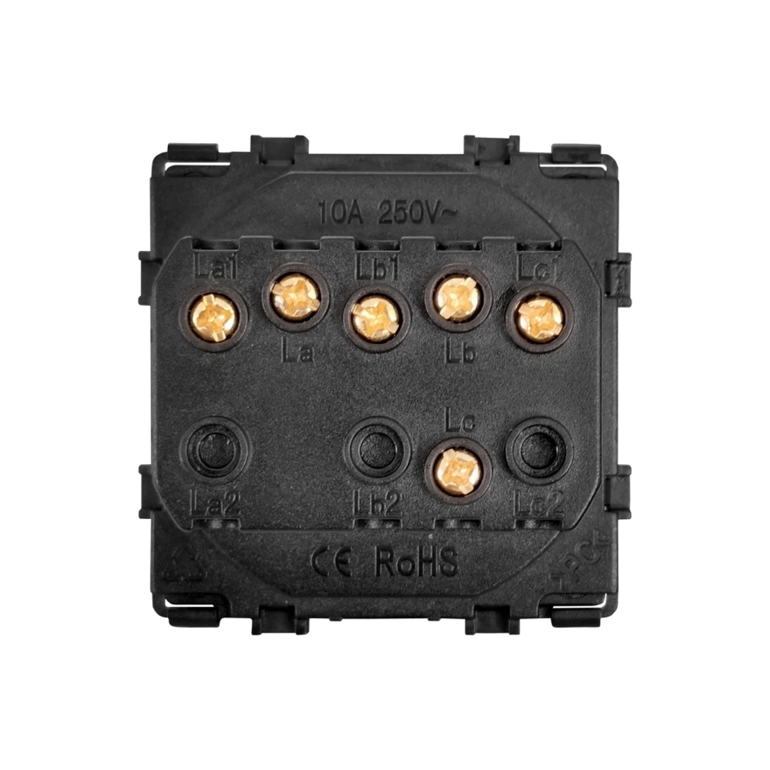 Modul Intrerupator Triplu Mecanic LUXION, auriu