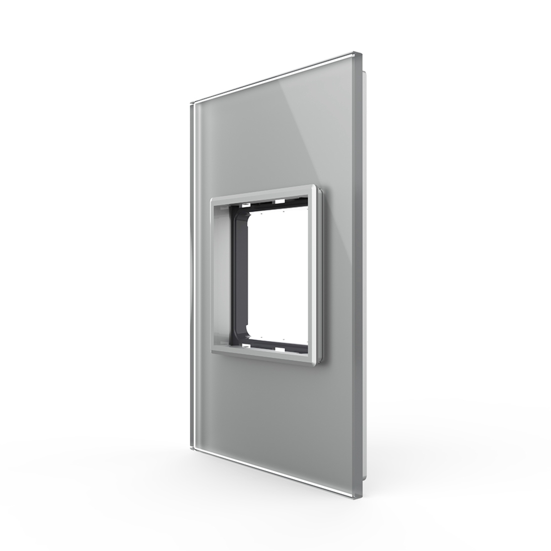 Rama din sticla Livolo standard Italian 2 module - Serie noua, gri