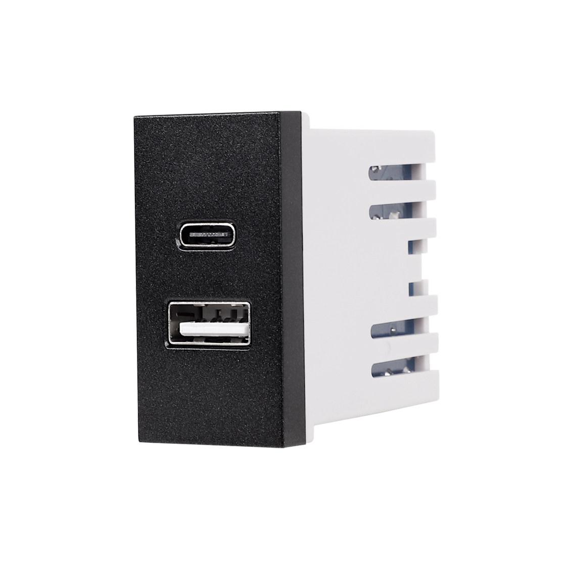 Modul Priza USB A+C 1M LUXION, Standard Italian, negru