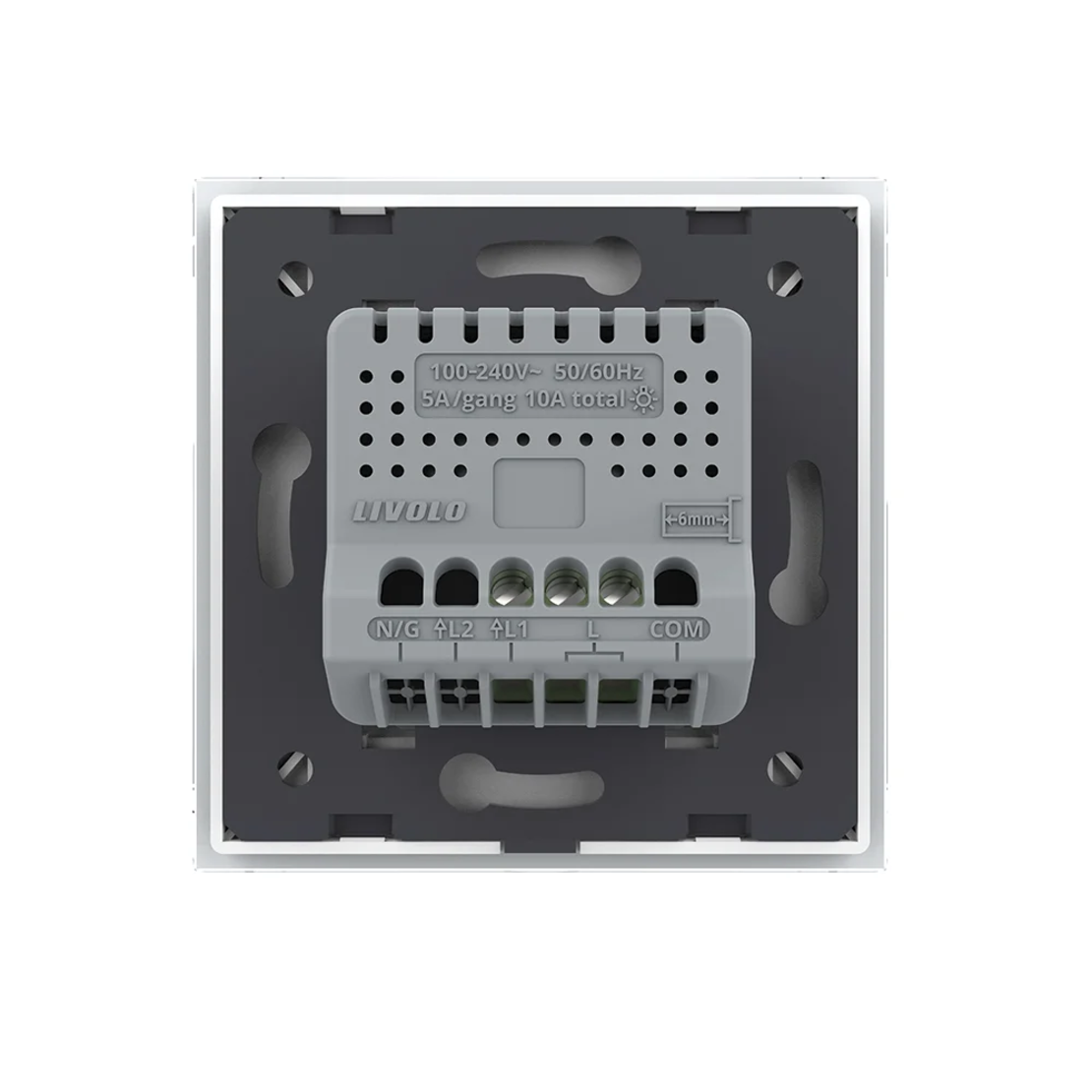 Intrerupator Simplu cu Touch LIVOLO din Sticla - Protocol ZigBee EC, alb