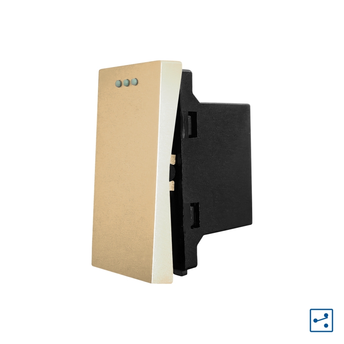 Modul Intrerupator Simplu Cap Scara Mecanic 1M LUXION, auriu