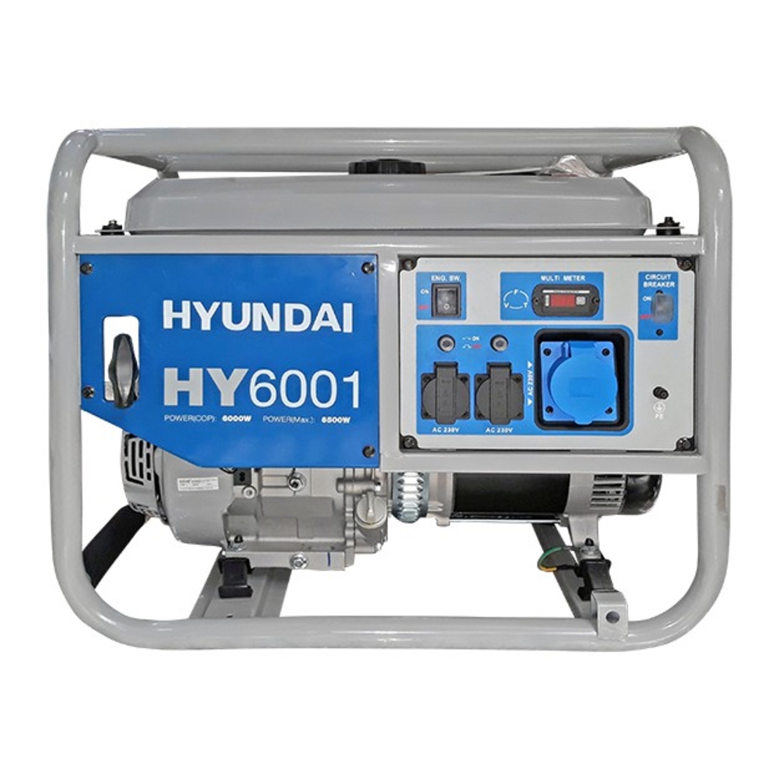 Generator de curent monofazat Hyundai HY6001 cu motor pe benzina, 6.6 kVA
