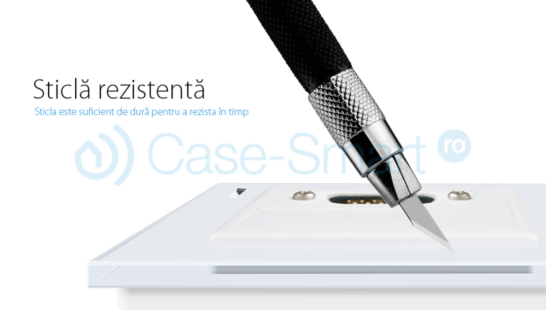 Priza cu mufa VGA tata 15 pini Livolo cu rama din sticla, negru