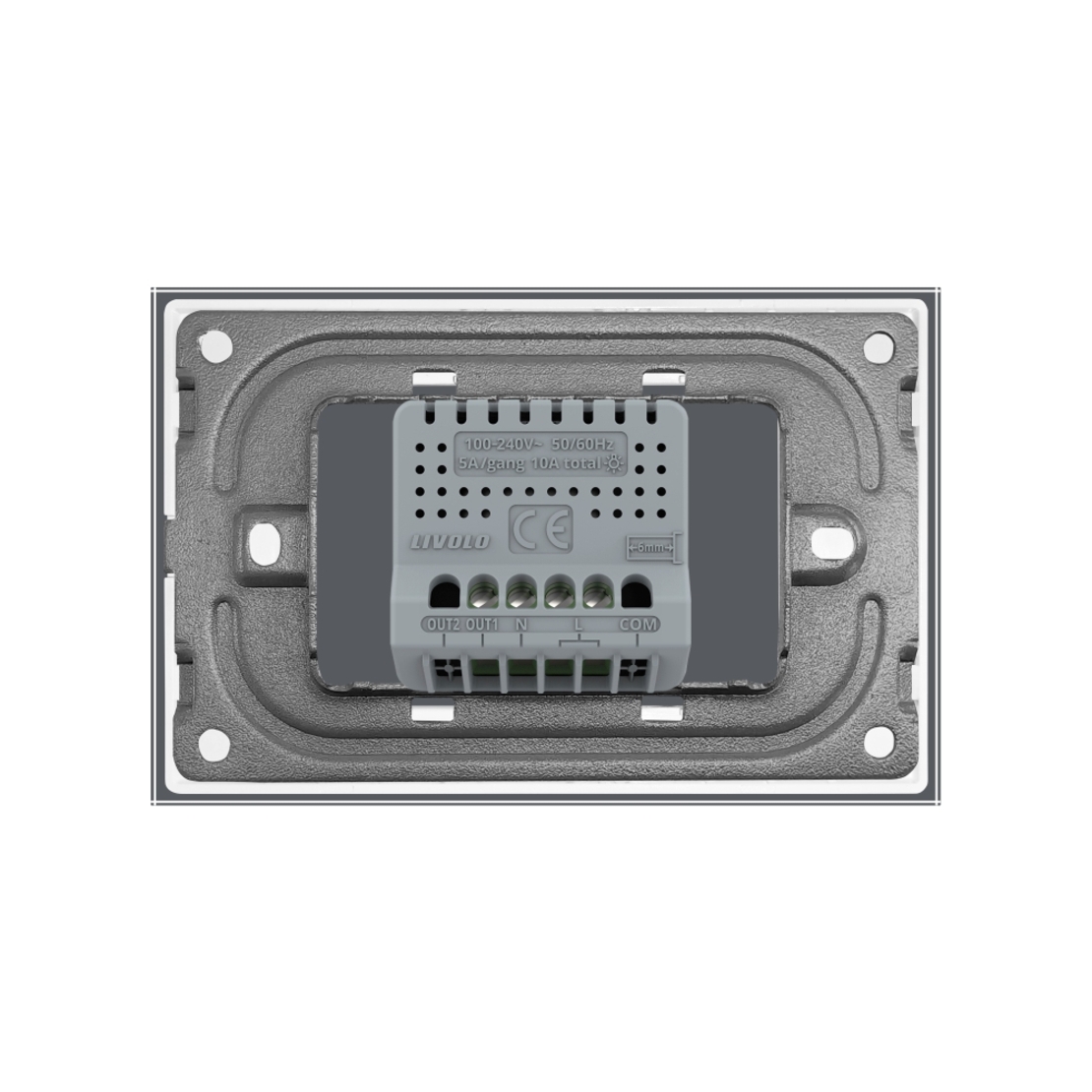 Intrerupator Simplu Wi-Fi cu Touch LIVOLO din Sticla, Standard Italian – Serie Noua, auriu