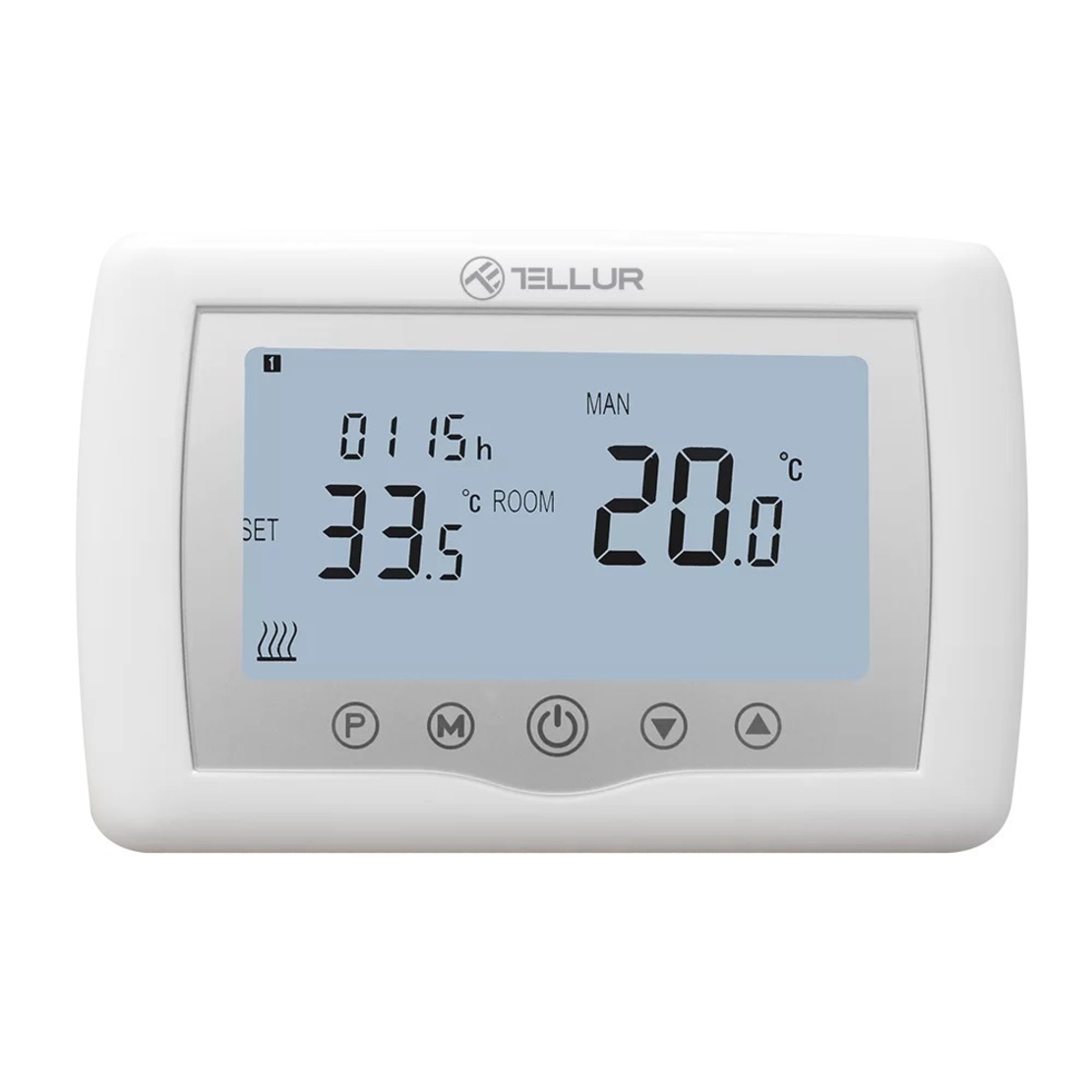 Termostat inteligent pentru centrala pe gaz Tellur, Wi-Fi, LCD 3.7 inch, Control aplicatie