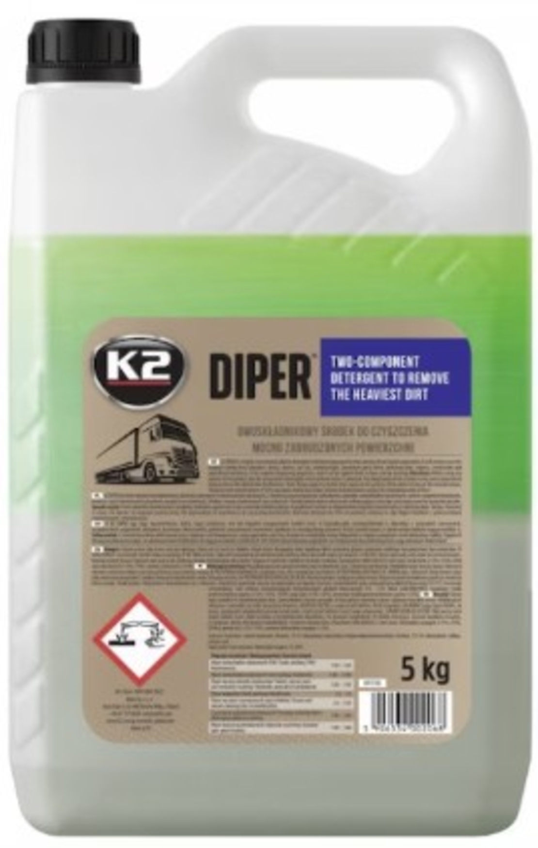 DIPER 5 - Detergent 2 componente pentru cele mai grele murdarii 5L.