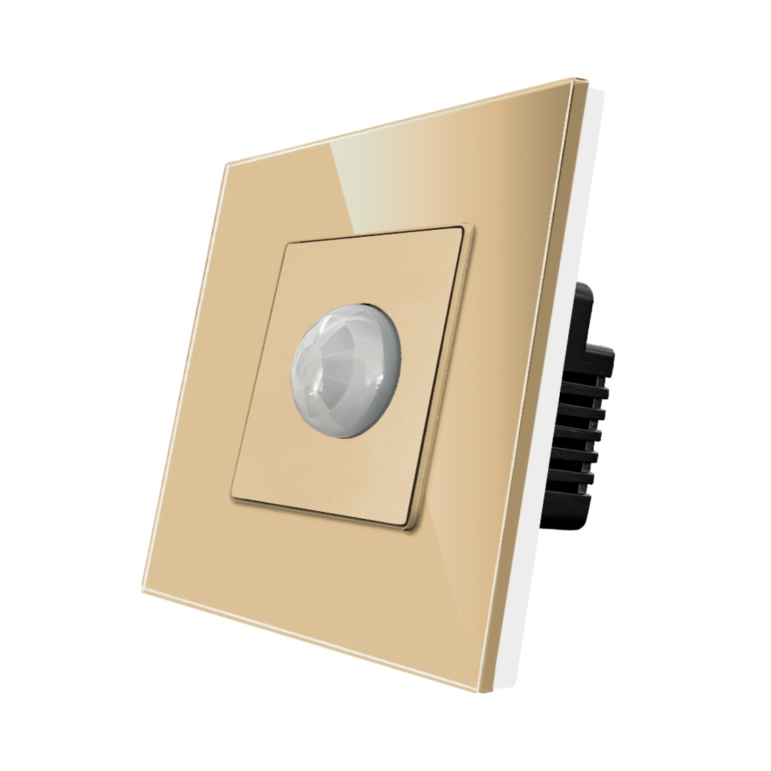 Senzor de Miscare PIR LUXION cu Rama din Sticla, auriu