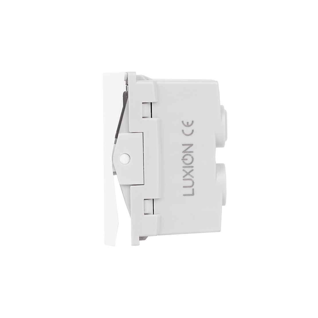 Modul Intrerupator Simplu Cap-Scara Mecanic 1M LUXION, Standard Italian, alb