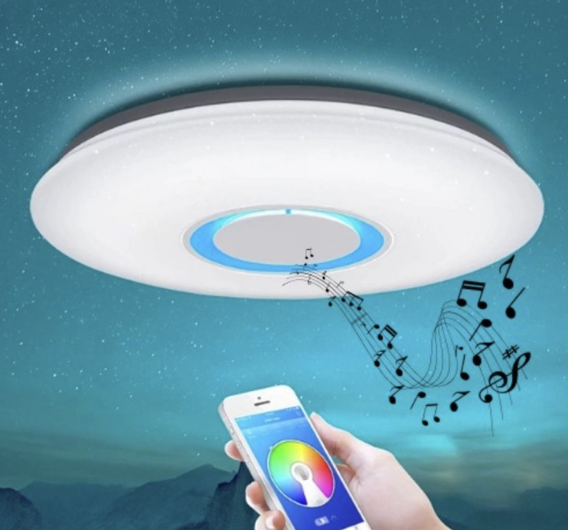 Plafoniera LED SMART cu muzica, Ø390, 30W, RGB+W