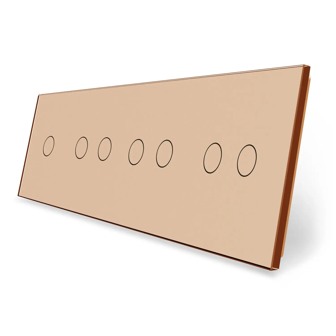 Panou intrerupator simplu + dublu + dublu + dublu cu touch LIVOLO din sticla, auriu