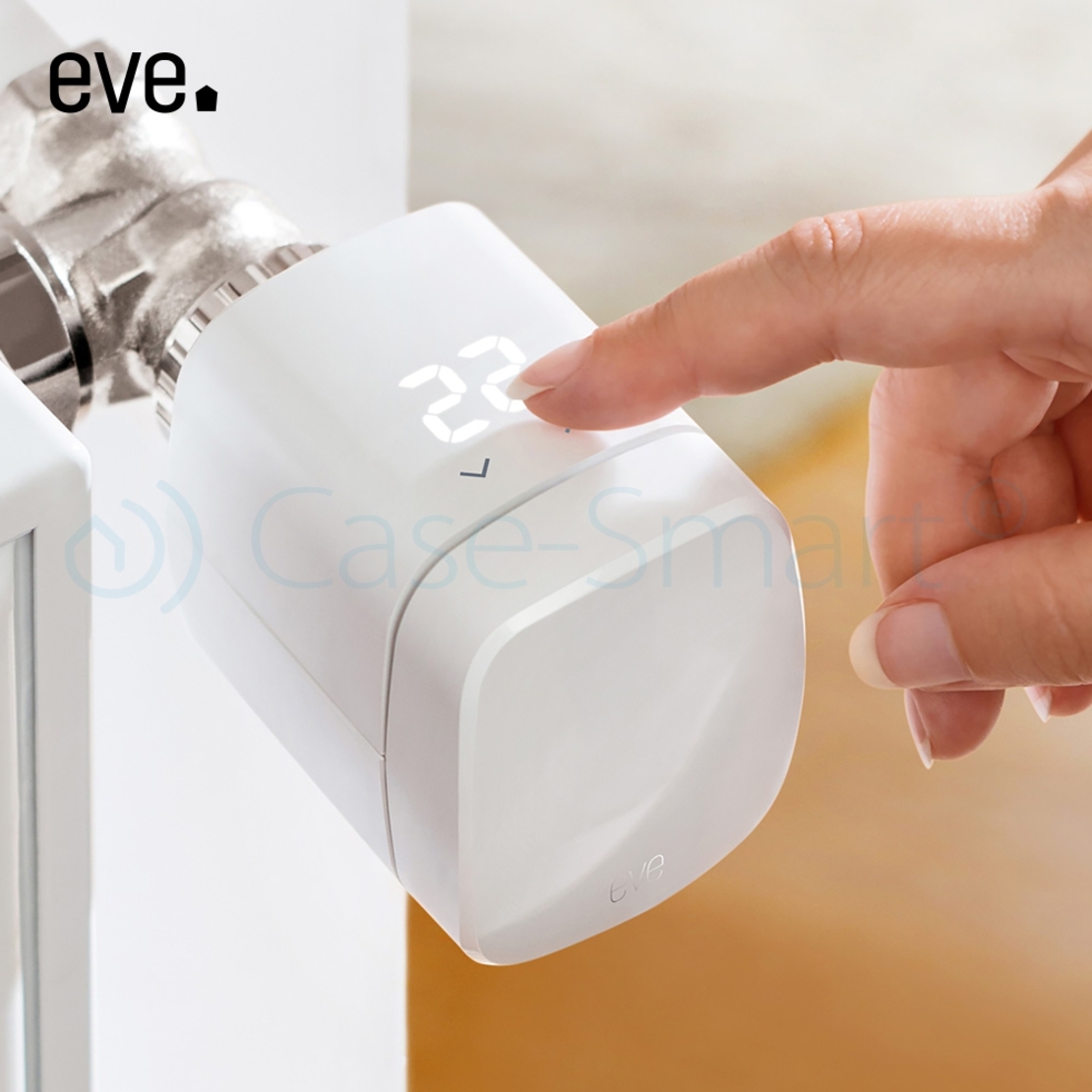 Valva inteligenta pentru calorifer Eve Thermo cu LED, Control tactil, Control vocal, Compatibil cu Apple HomeKit