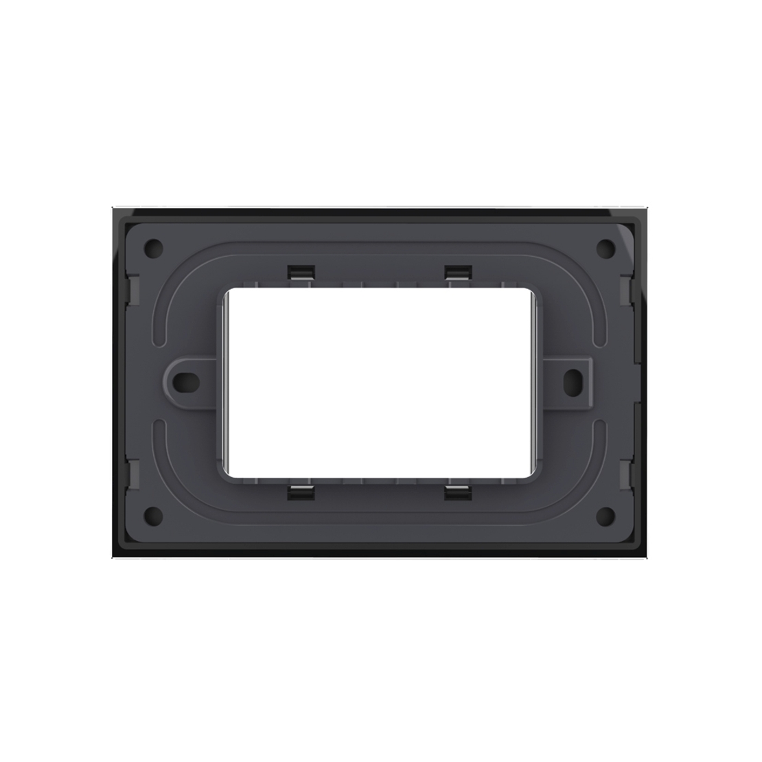 Rama din sticla Livolo standard Italian 3 module - Serie noua, negru