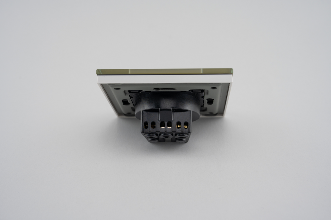 Priza Simpla LUXION cu Rama din Sticla, auriu