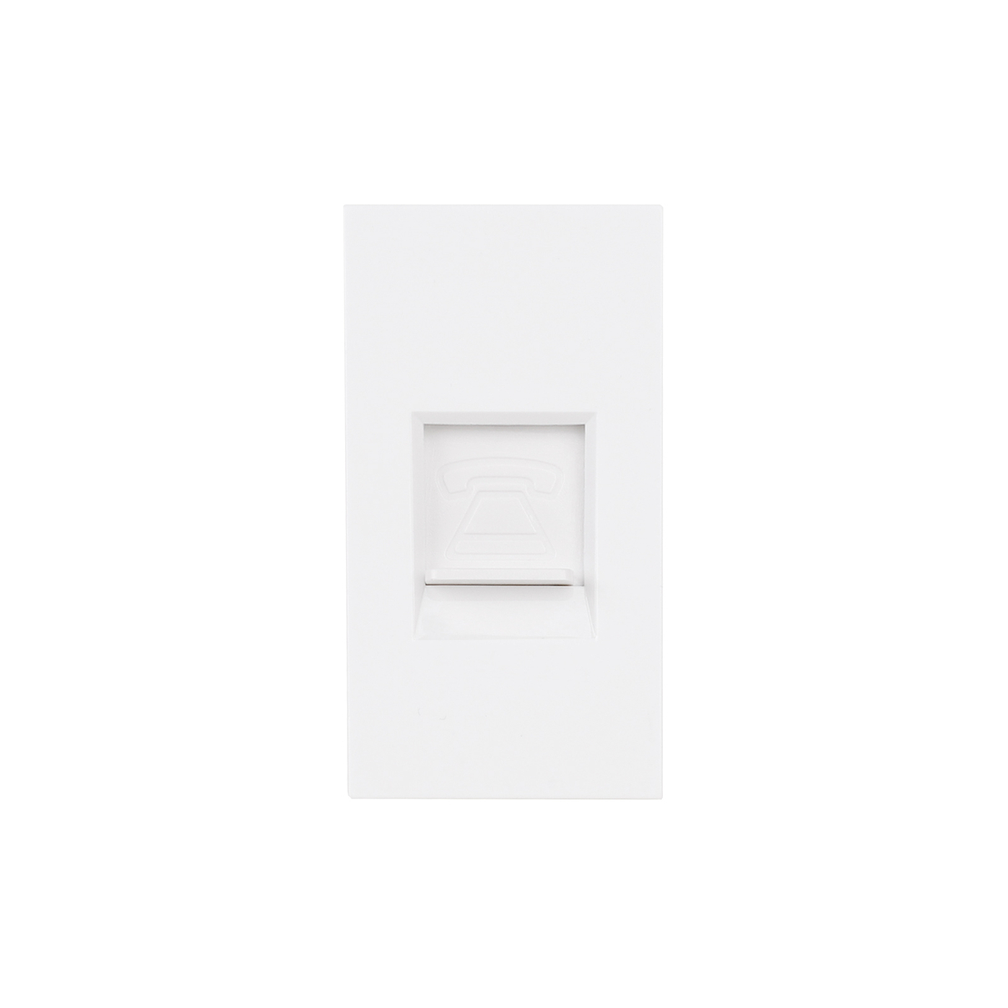 Modul Priza Telefon 1M LUXION, Standard Italian, alb