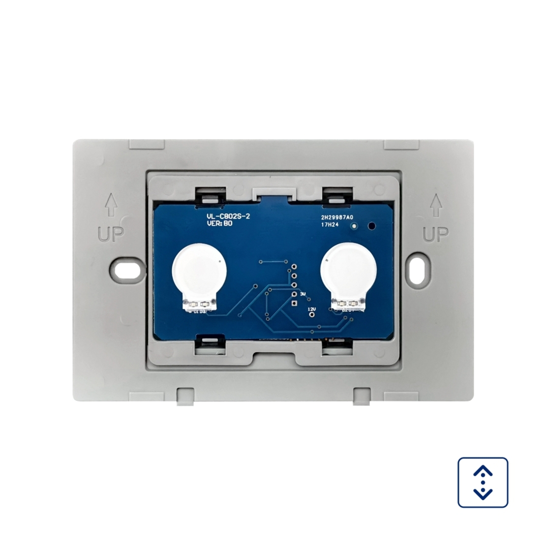 Intrerupator cu touch pentru draperie Livolo din sticla, Standard italian, negru