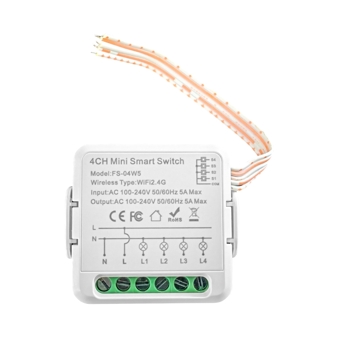 Releu LUXION 4 Canale cu Timer, Wi-Fi, Control Aplicatie