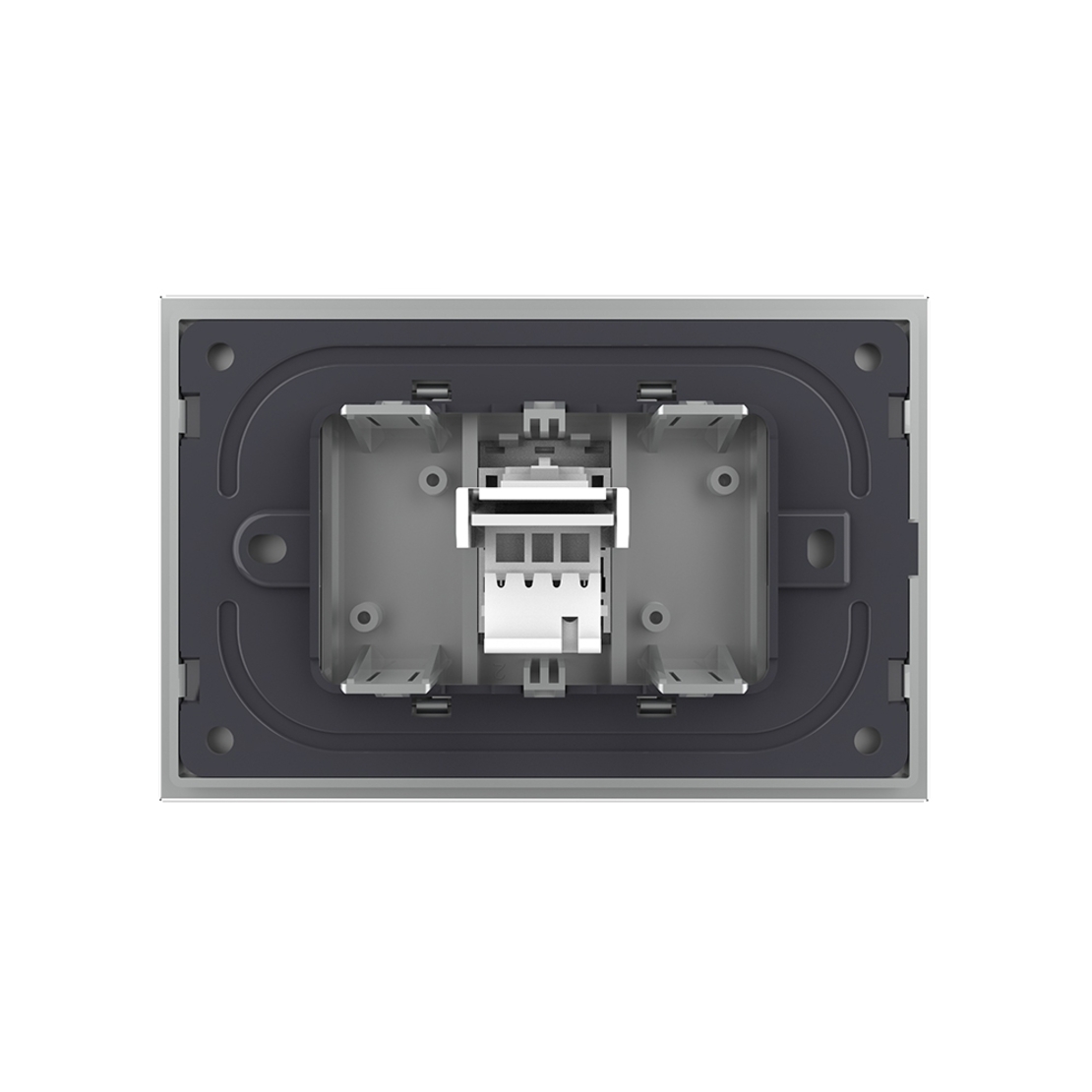 Priza Telefon LIVOLO cu Rama din Sticla, gri